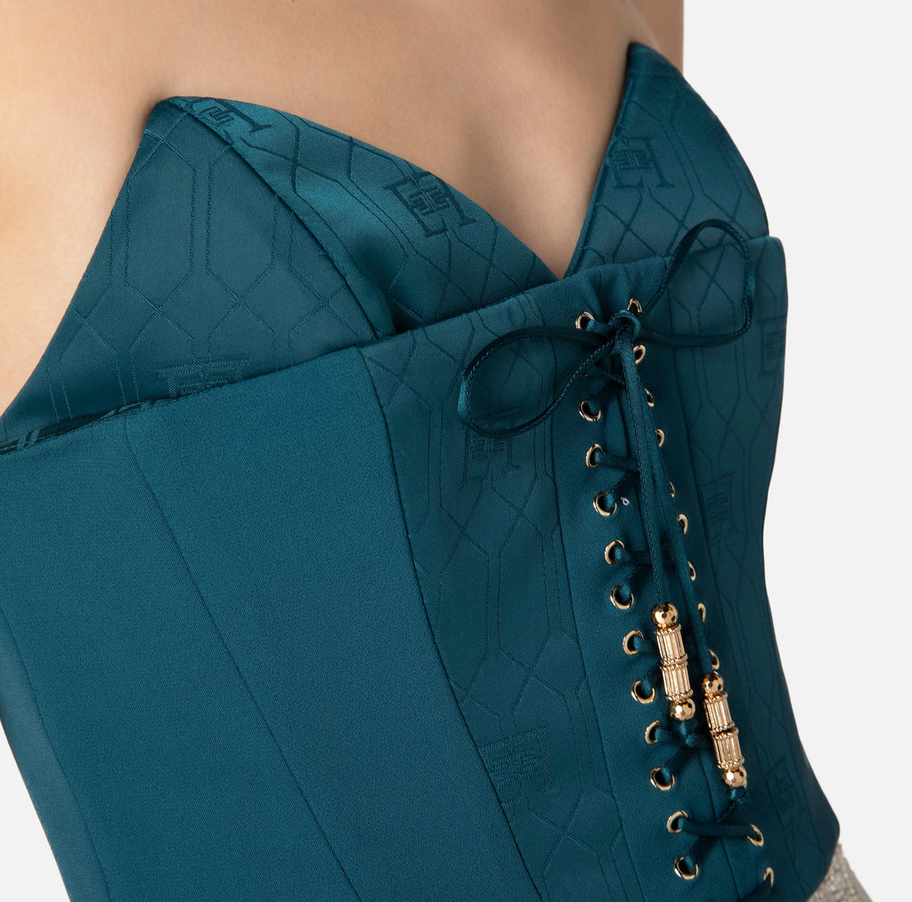 Peacock bustier top