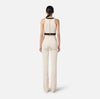 Ivory black cropped top