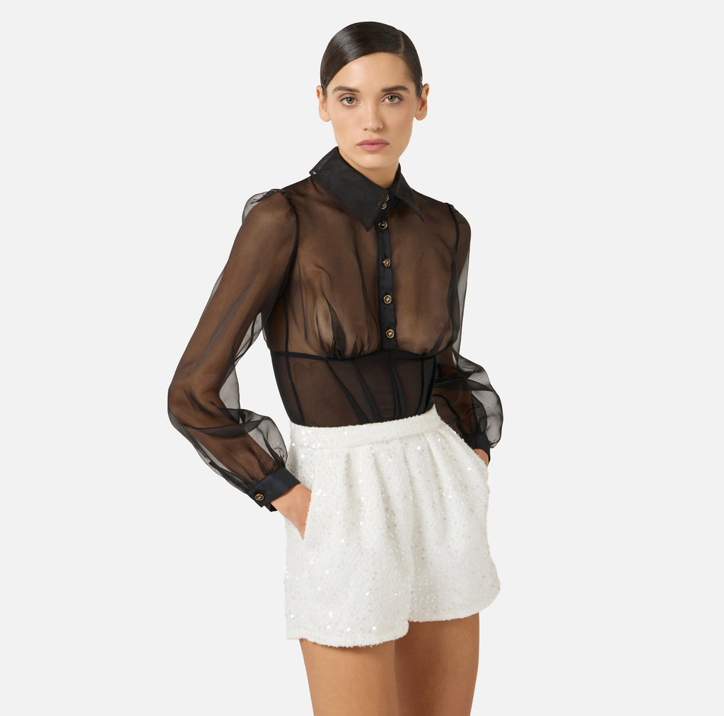 Black white romper