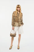Animal print long sleeve shirt