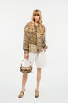 Animal print long sleeve shirt