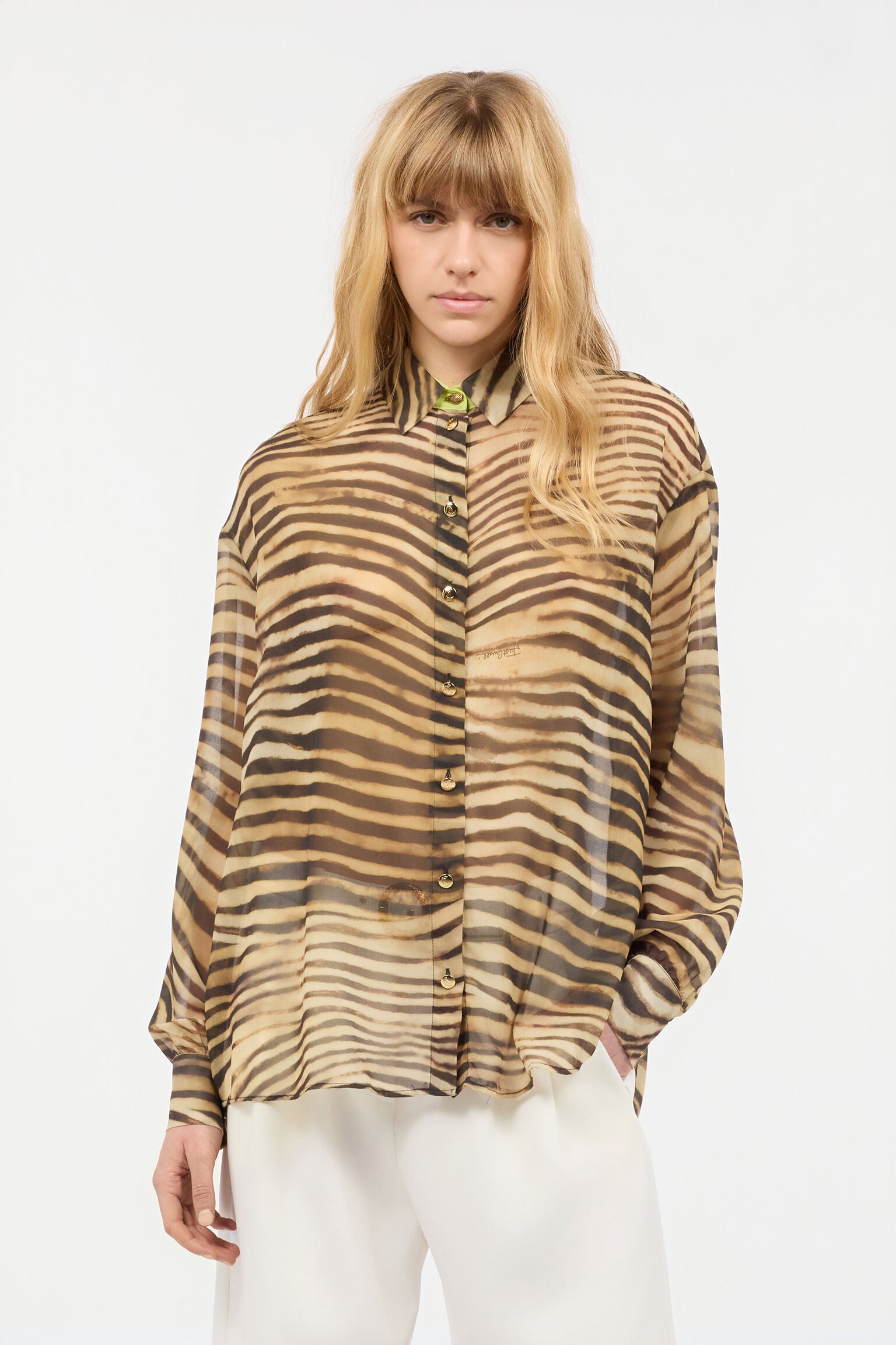 Animal print long sleeve shirt