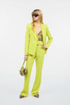 Lime green tailored jacket with side belt