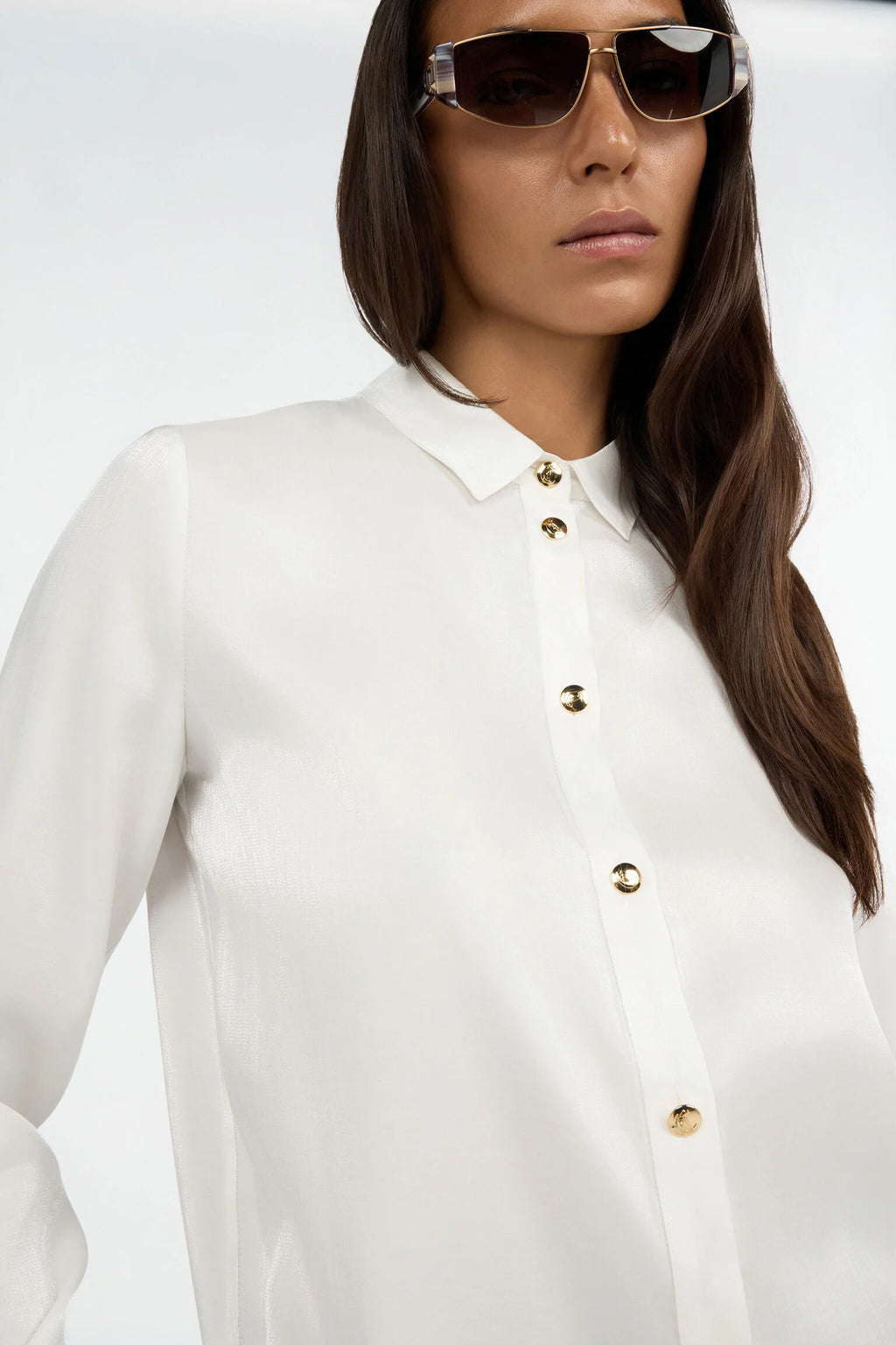 White fluid shirt