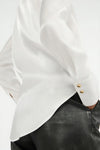 White fluid shirt