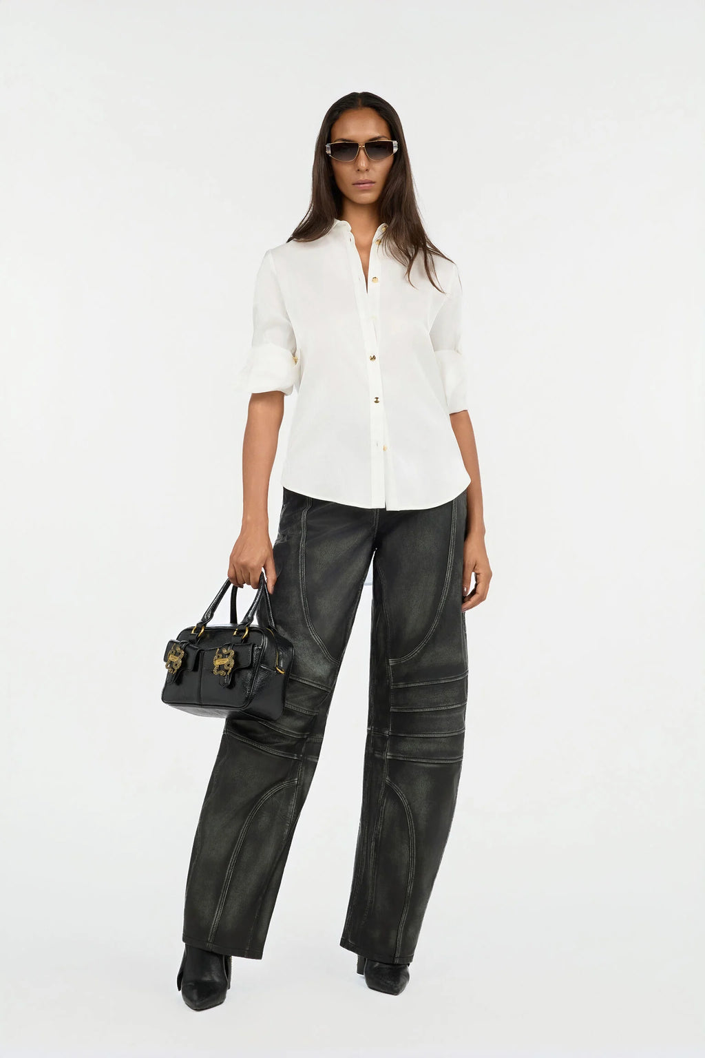 White fluid shirt