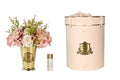 Blush summer posies in gold goblet
