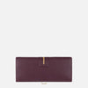 Burgundy baguette clutch bag