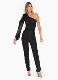 Black Jean mesh skinny pants