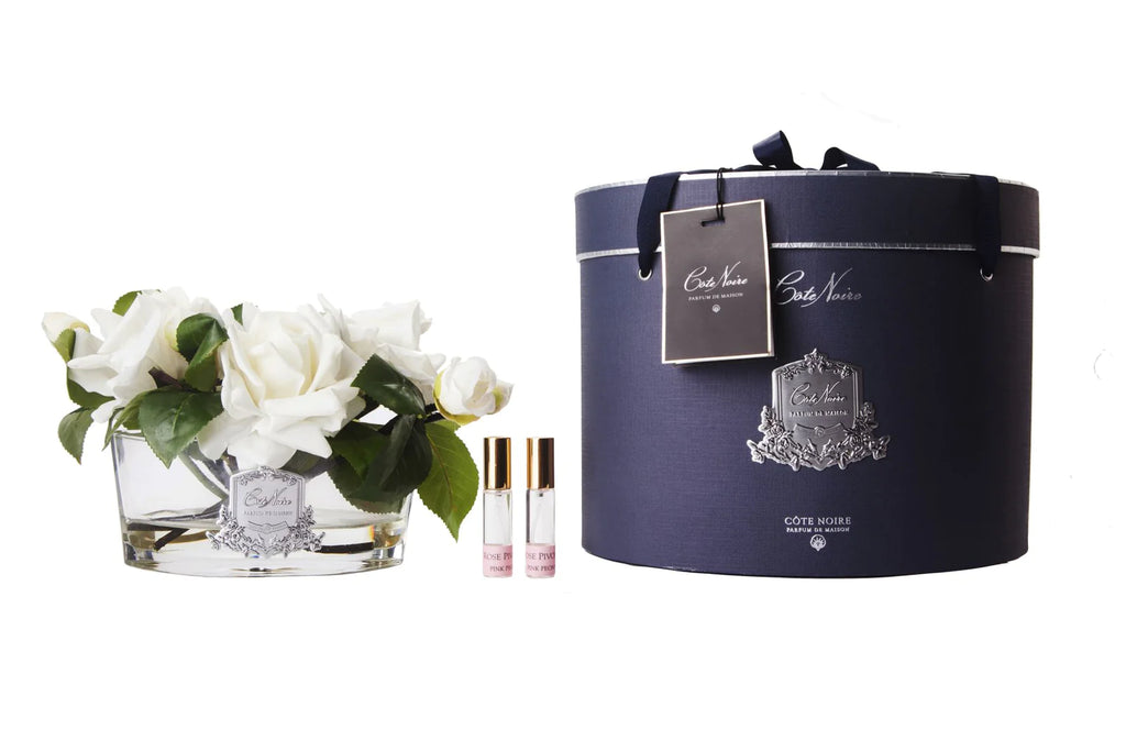 Ivory oval rose bouquet diffuser