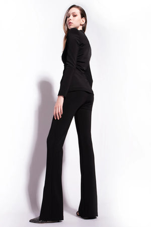 Black trousers with slit