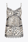Animal print top with lace