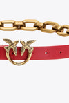Red belt with chain