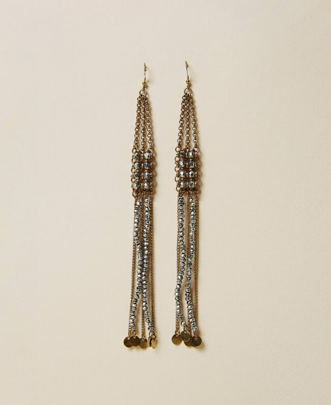 Fringe and bead earrings