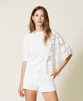 White macrame lace top