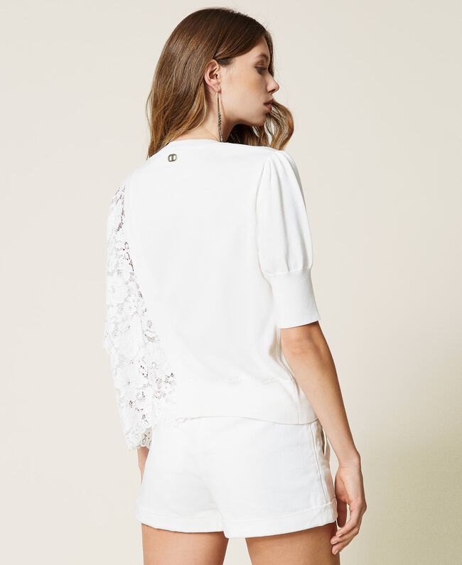 White macrame lace top