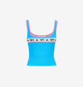 Turquoise rib knit tank top