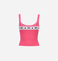 Fuchsia rib knit tank top