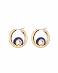 Gold Amy Blue Lapis mini Hoops