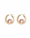 Gold Amy Cherry Quartz Mini Hoops