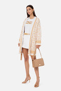 White camel logo print jacket