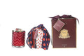 Red Herringbone Candle with silk scarf