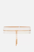 White high waist belt
