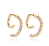 Pave Crystal Luna Gold Convertible Earrings