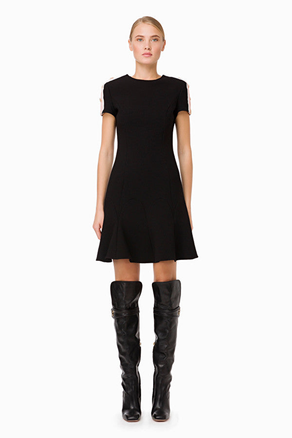 Black Flared Short Dress