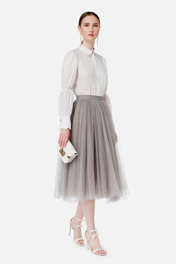 Grey tulle skirt