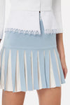 Baby blue pleated mini skirt
