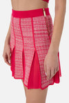 Bubblegum fuchsia lurex tweed mini skirt