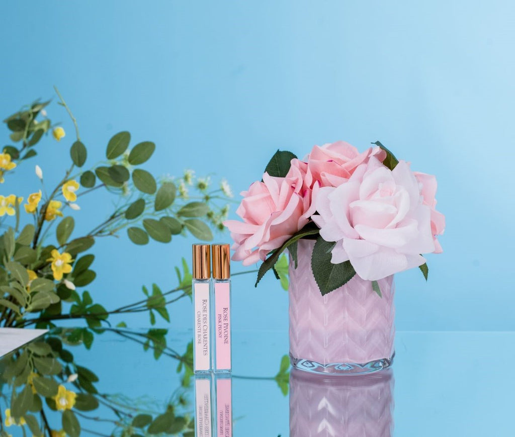 Pink Roses Herringbone Flower Diffuser