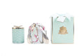 Tiffany blue Herringbone candle with scarf