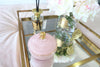 Pink round art deco candle