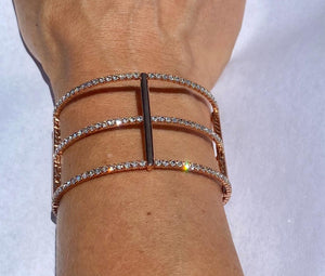 Rose Gold Triple Single row bracelet