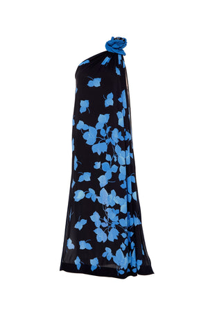 Blue floral print Toga maxi Dress