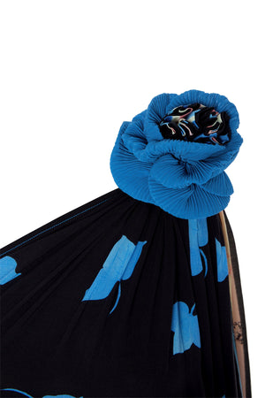 Blue floral print Toga maxi Dress