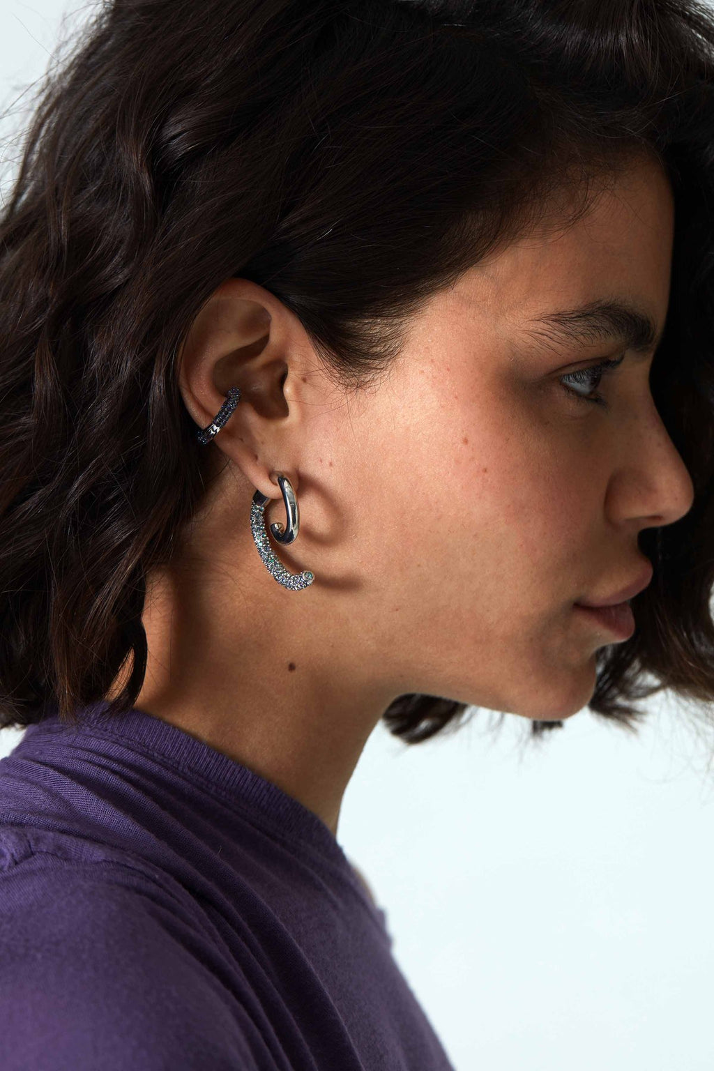 Pave Luna Paradise convertible Earrings