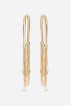 Gold Double earrings with tassels