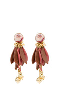 Chili/Cinnamon Earrings with Petals