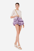 Lilac ruffle shorts