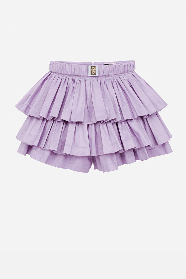 Lilac ruffle shorts