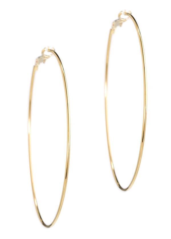 Gold Thin  Round Hoop