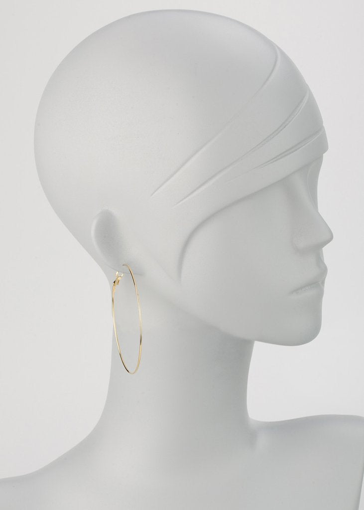 Gold Thin  Round Hoop