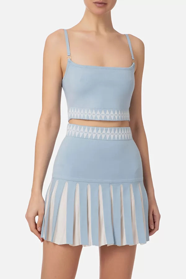 Baby blue spaghetti straps top
