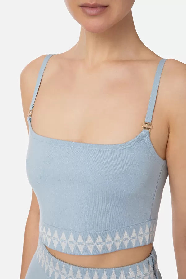 Baby blue spaghetti straps top
