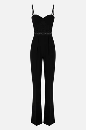 Black jumpsuit with lace