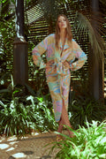 Pastel print stretch silk Alfa Skirt