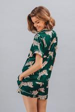 Emerald Tiger Print Zola Pajama set